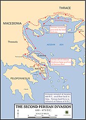 Indian soldiers of the Achaemenid army participated to the Second Persian invasion of Greece (480-479 BCE). Second Persian Invasion.jpg