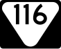 Markierung der State Route 116