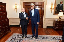 U.S. Secretary of State John Kerry shakes hands with Bahraini Crown Prince Salman bin Hamad Al-Khalifa, Washington, D.C., on 6 June 2013 Secretary Kerry Shakes Hands With Bahraini Crown Prince Salman bin Hamad Al-Khalifa.jpg