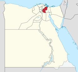 Sharqia Governorate on the map of Egypt