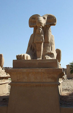 Sphinx with ram head