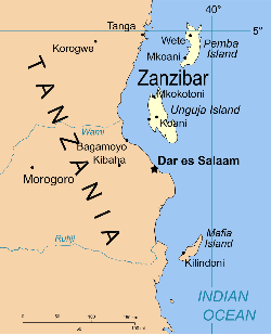 Arcipelago di Zanzibar - Localizzazione