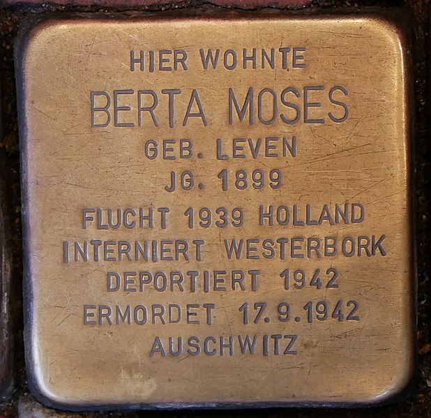 File:Stolperstein Neustr 35 Dinslaken Moses Berta.jpg