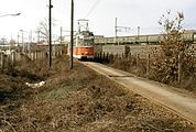 Rekozug auf eigener Trasse auf dem Weg nach Altglienicke, 1991