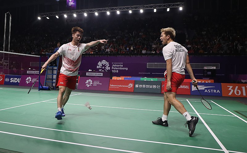 File:Sukamuljo and Gideon at the 2018 Asian Games men's team semi-final.jpg