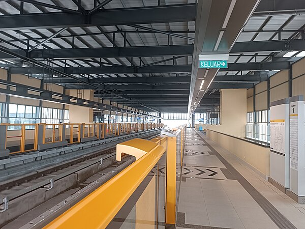 Platform of the Sungai Besi MRT Station