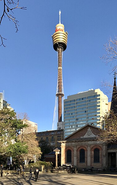 File:Sydney Tower (Centre Point Tower) seen from Queen's Square, Sydney.jpg