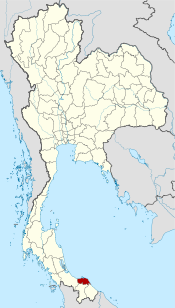 Ligging van de provincie Pattani