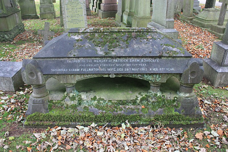 File:The grave of Patrick Shaw, Dean Cemetery, Edinburgh.jpg