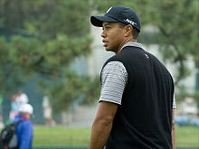 Tiger Woods walks off the 8th green at Torrey Pines during a practice round at the 2008 U.S. Open Tiger Woods.jpg