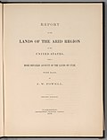 Thumbnail for Report on the Lands of the Arid Region of the United States
