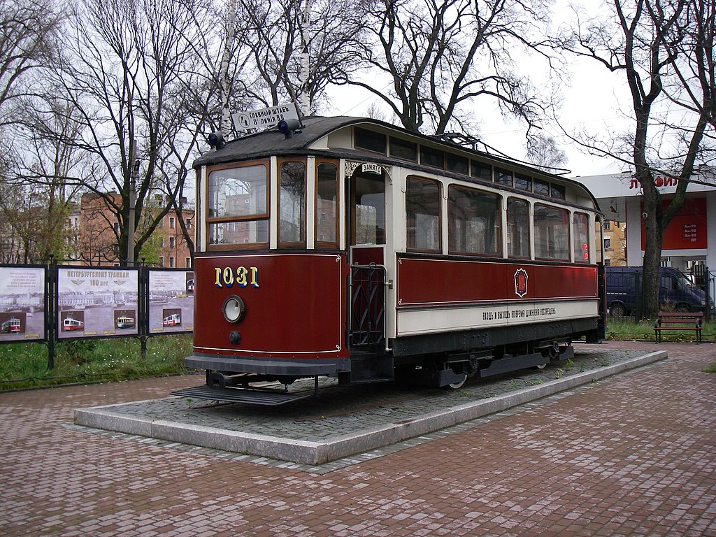 Tram monument in Saint Petersburg