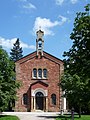 English: Chapel in the cemetery in the town of Trutnov, Hradec Králové Region, Czech Republic Čeština: Kaple na městském hřbitově v Trutnově, Královéhradecký kraj