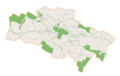 Mapa konturowa gminy Trzyciąż, w centrum znajduje się punkt z opisem „Trzyciąż”