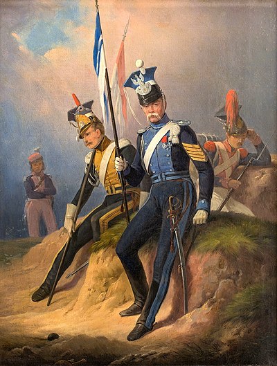 Polish uhlans from the Army of the Duchy of Warsaw, 1807–1815. Painting by January Suchodolski