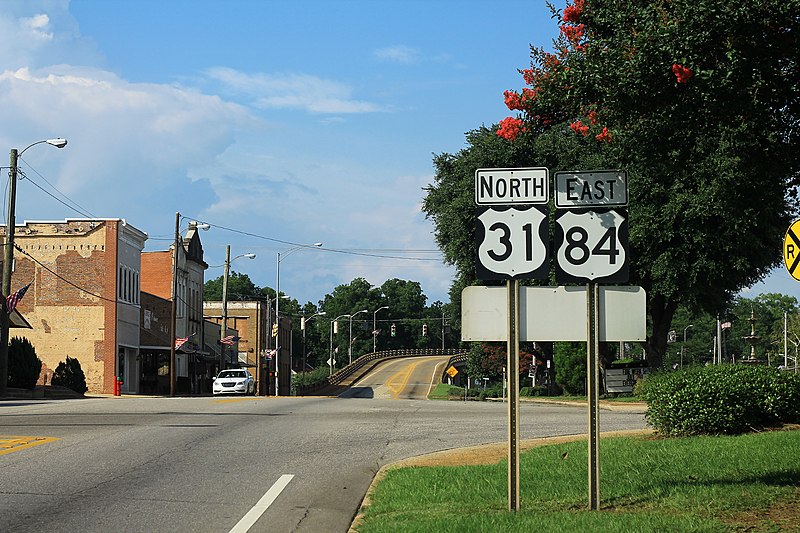 File:US31 North US84 East Signs - Evergreen AL (29362235168).jpg