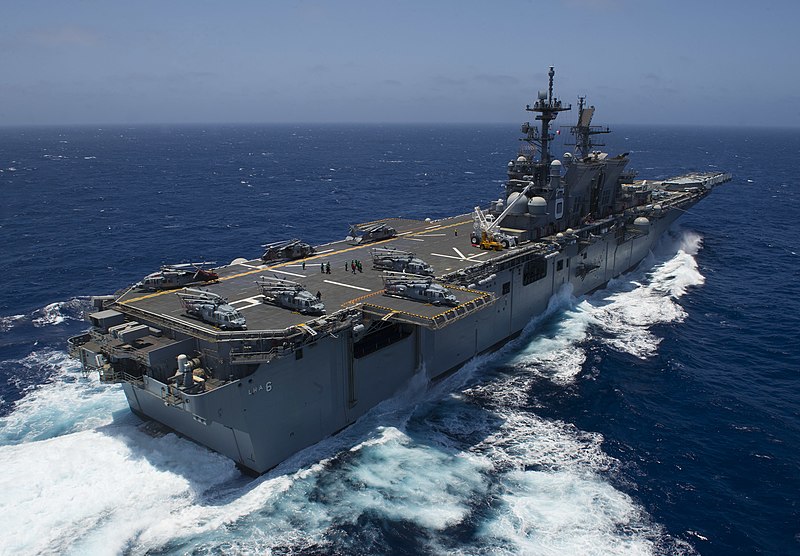 File:USS America (LHA-6) performs flight operations while underway to RIMPAC 2016 (7).jpg