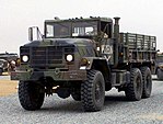 US Marine Corps 030224-M-XT622-034 USMC M923 (6X6) 5-ton cargo truck heads a convoy departing Camp Matilda, Kuwait crop.jpg