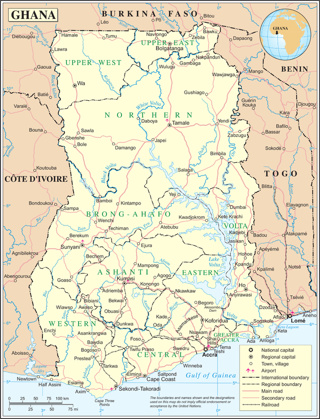Luettelo Ghanan kaupungeista – Wikipedia