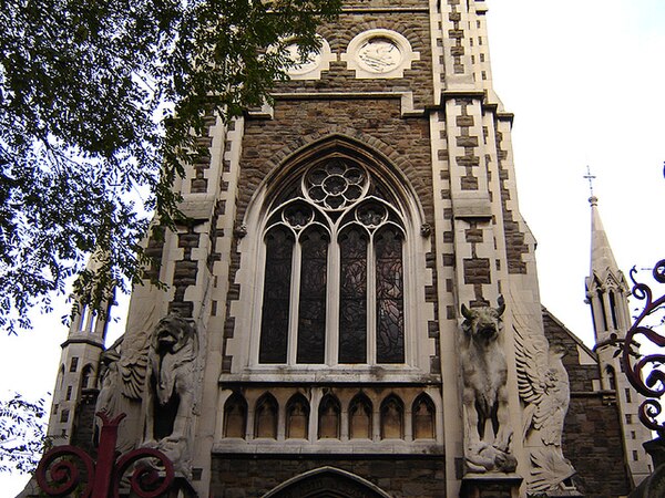 The Good Shepherd's extravagant main entrance. (October 2005)