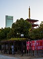 * Nomination: View of Abeno Harukas and Shitennō-ji five-storied pagoda at sunset. --Laitche 07:55, 8 January 2024 (UTC) * * Review needed