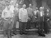 Vavilov (fifth from left to right) alongside geneticist Albert Boerger during his visit to Uruguay in 1937