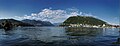 Lago di Como, a view up to Brunate