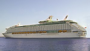 Voyager of the seas at the harbour of Naples