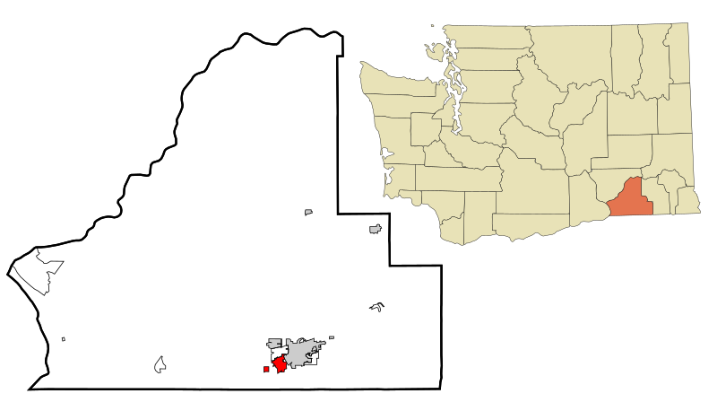 File:Walla Walla County Washington Incorporated and Unincorporated areas College Place Highlighted.svg