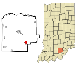 Location of New Pekin in the state of Indiana