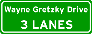 Wayne Gretzky Drive Road in Edmonton, Alberta, Canada