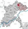 Location of the community Weidenstetten in the Alb-Donau district