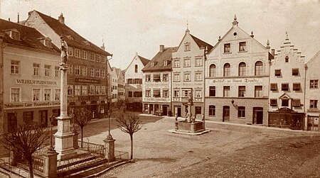 Weilheim, Marienplatz um 1900