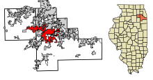 Уилл Каунти Иллинойс Incorporated и Некорпоративные районы Joliet Highlighted.svg