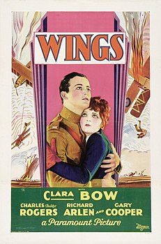 Wings is the first film to win the Academy Award for Best Picture, which was at the time known as Outstanding Picture. Also won an award for the Best Engineering Effects.[6]