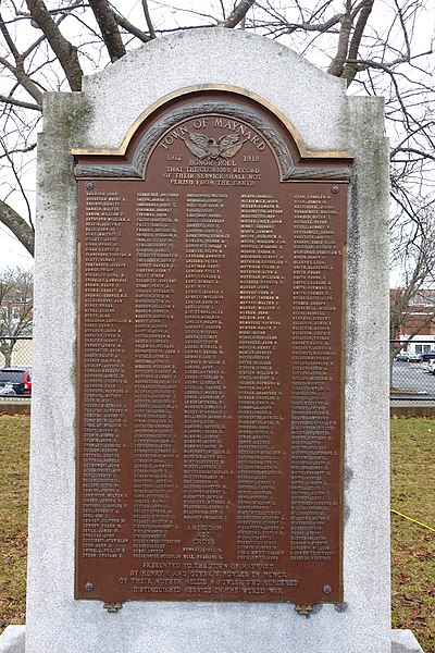 File:World War I Memorial - Veteran's Memorial Park - Maynard, Massachusetts - DSC04899.jpg