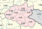 نقشه شهرستان‌های استان Xiengkhuang