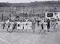 Shift change at the Y-12 plant at Oak Ridge in 1945.