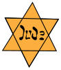 Star of David with the word "Jude" (German for Jew) inscribed