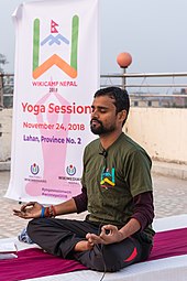 Yoga guru PANKAJ DEO during Yoga session
