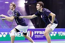 Yonex IFB 2013 - Sakkiz final - Lukasz Moreń-Voytsex Shkudlarchik - Matias Bo-Karsten Mogensen 09.jpg