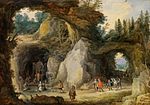 Thumbnail for Mountain Landscape with Pilgrims in a Grotto Chapel