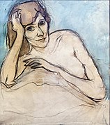 Portrait de femme nue (Nude woman portrait) by Georges Bottini