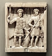 Ivory icon with Saints Theodore and George in the Museo archeologico nazionale of Venice