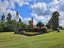 Feu'u's Untitled sculpture (2009) that welcomes people to Otara Otara Fatu Feu'u sculpture 20231111 094052 02.jpg