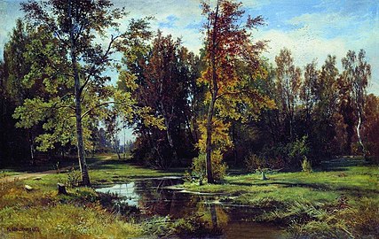 "Bjørkeskog", 1871