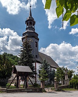  110 Kulturdenkmal in Uhlstädt Kirchhasel,Gemeinde Niederkrossen,Kirche mit Ausstattung