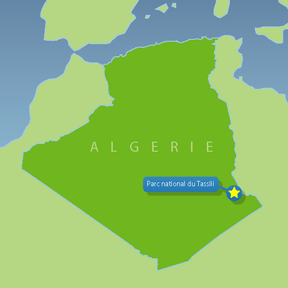 Розташування парку на мапі Алжиру