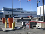 Front of Yellowknife Airport from left to right