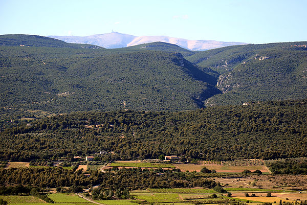 Mont Ventoux as seen from the town of Roussillon.